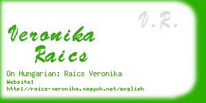 veronika raics business card